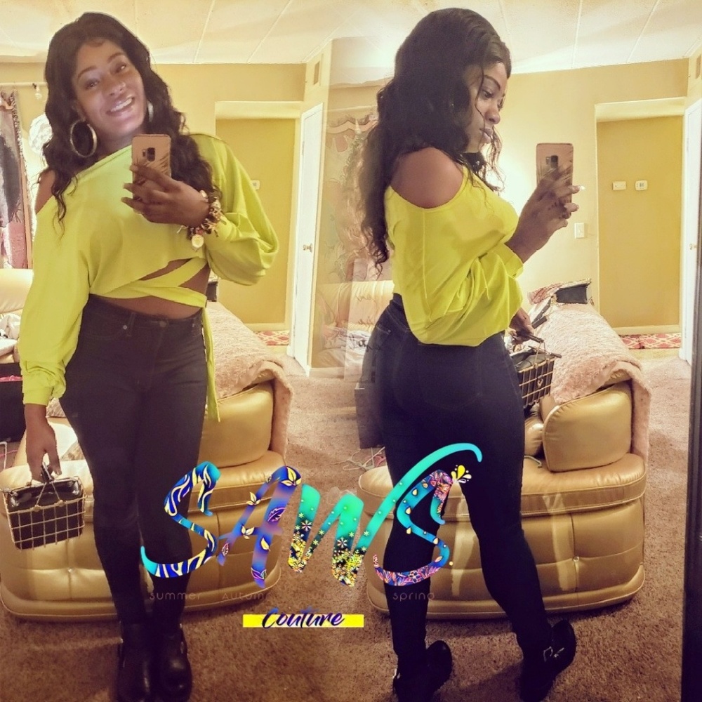 Neon Green Buckle Me Up Crop Top
